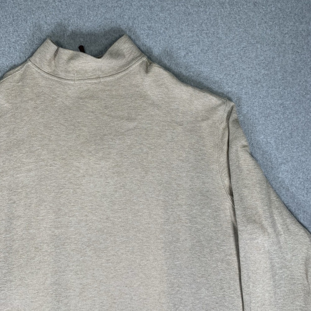 Polo Ralph Lauren Quarter Zip Sweater Mens 2XL Beige Estate Rib Knit Pullover - Picture 9 of 16